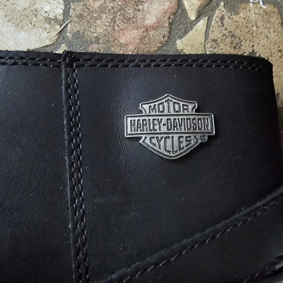 Harley Davidson Heights Black Leather Motorcycle Boots Women's, Metal, Size 8.5 - Picture 14 of 14